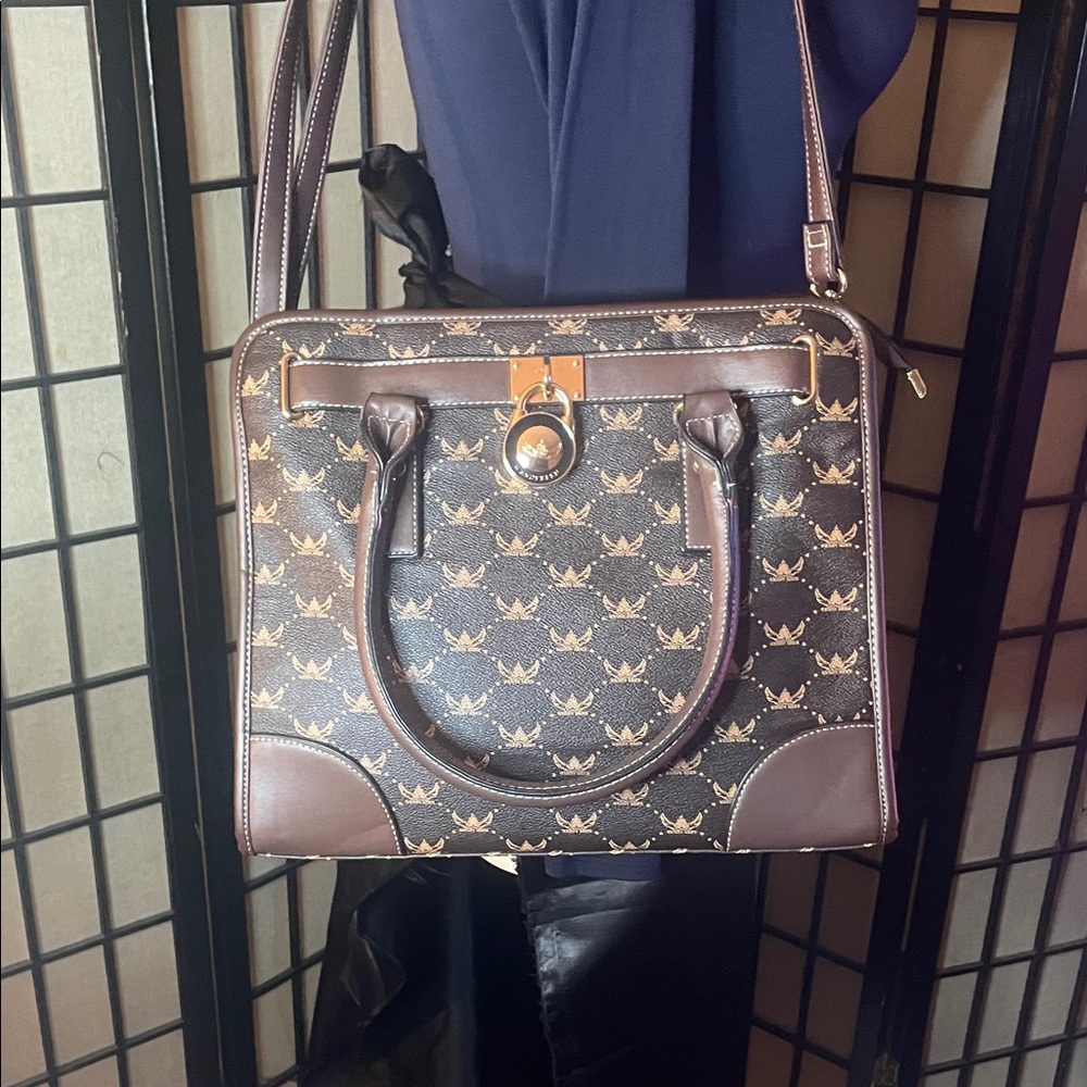 Elegant Brown Patterned Tote